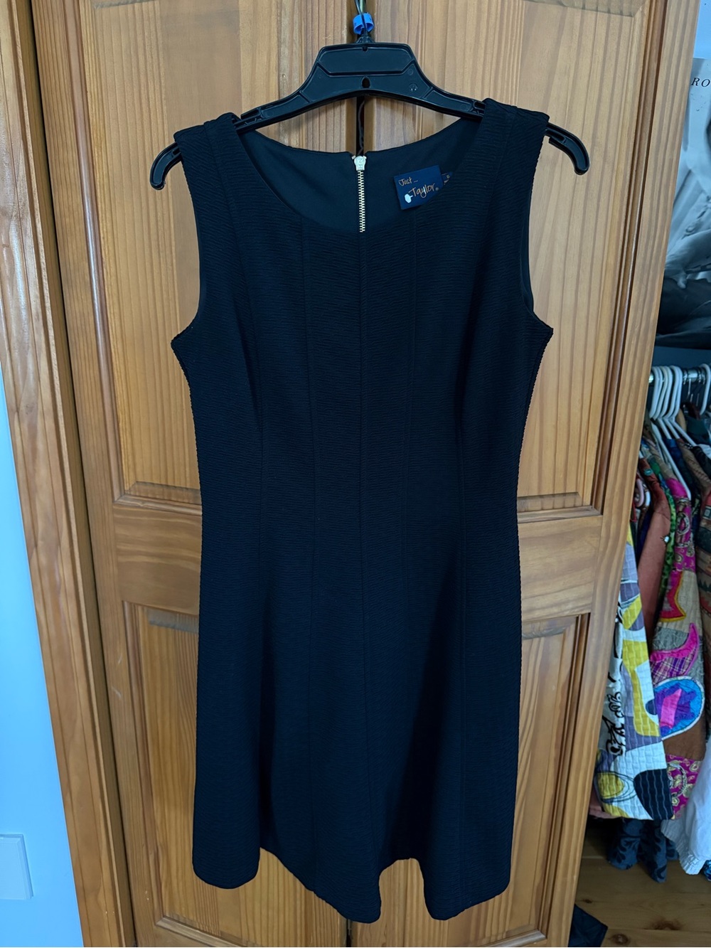 Women's Minimal Sleeveless Ribbed Black Dress Size 6 Summer Wedding Guest